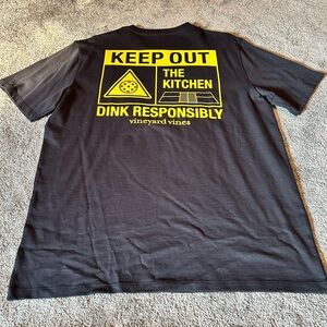 Vineyard Vines Men’s Black T-Shirt with Yellow Pickleball Graphic